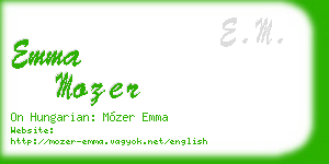 emma mozer business card