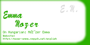 emma mozer business card